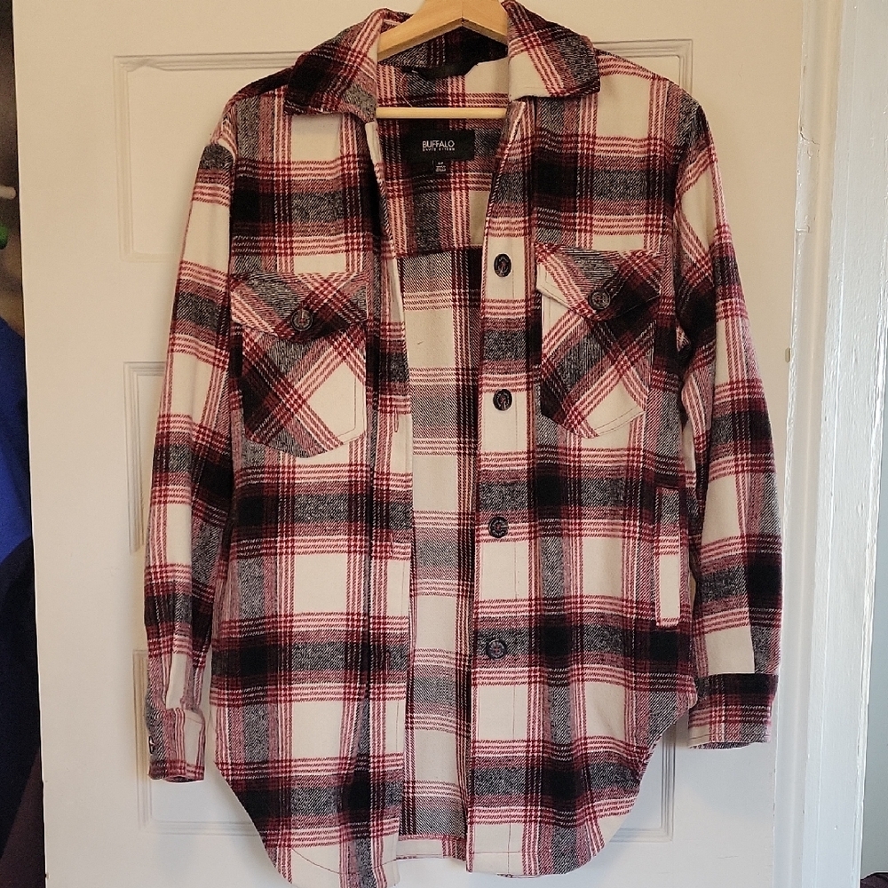Plaid Button-Up Shirt